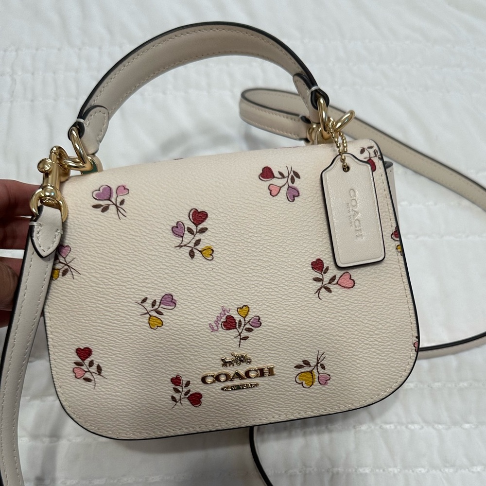 Coach Cream Floral Crossbody Bag